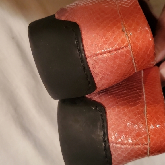 Stuart Weizmann Multicolor Python Embossed Leather Buckle Detail Sz 10 Loafers - Picture 7 of 11